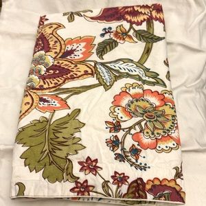 Jacobean Floral Euro Pillow Shams pair Orange Red 27” x 27”